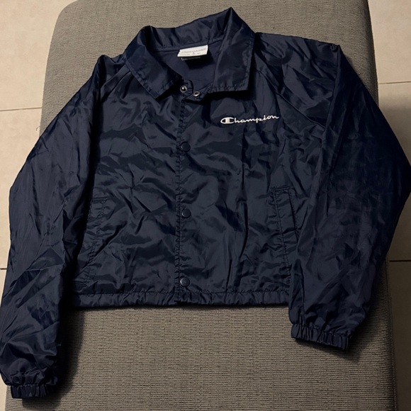 Vintage Champion Womens Heritage Coaches Jacket Small Cropped Snap
Windbreaker - Picture 2 of 4